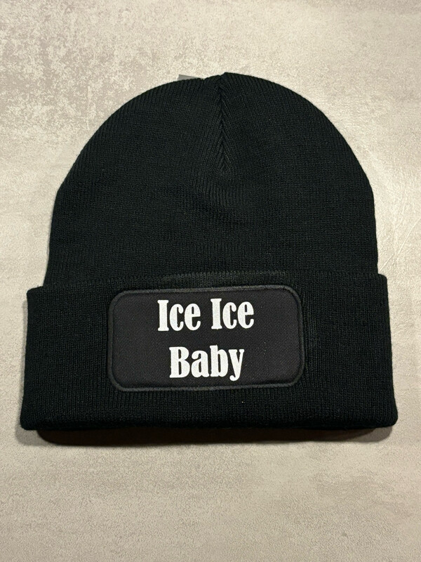Muts/Beanie Zwart “Ice Ice Baby”