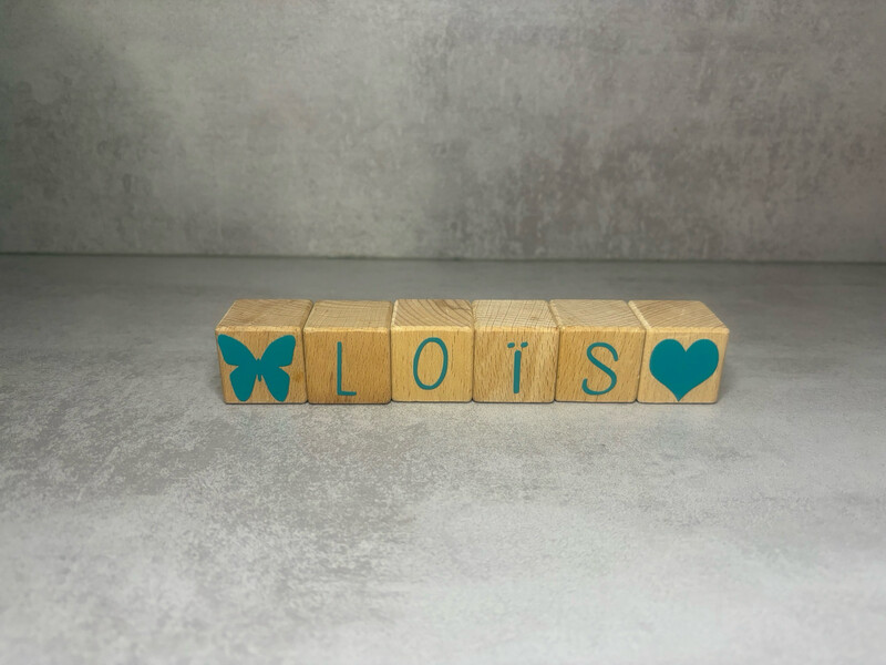 Naamblokjes Hout S (prijs per blokje) 3x3 cm