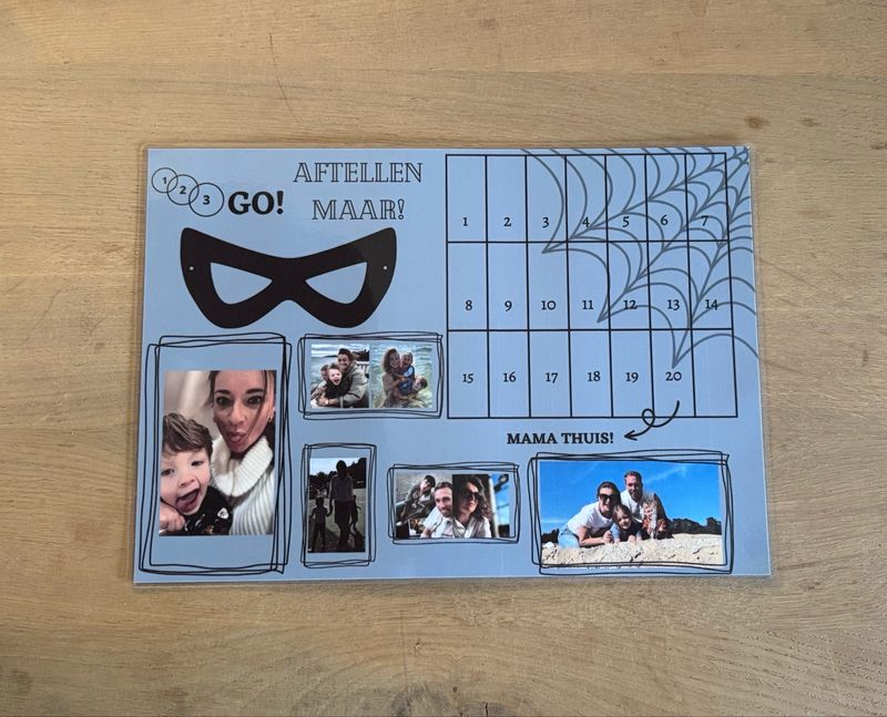 Gepersonaliseerde Aftelkalender A4 formaat