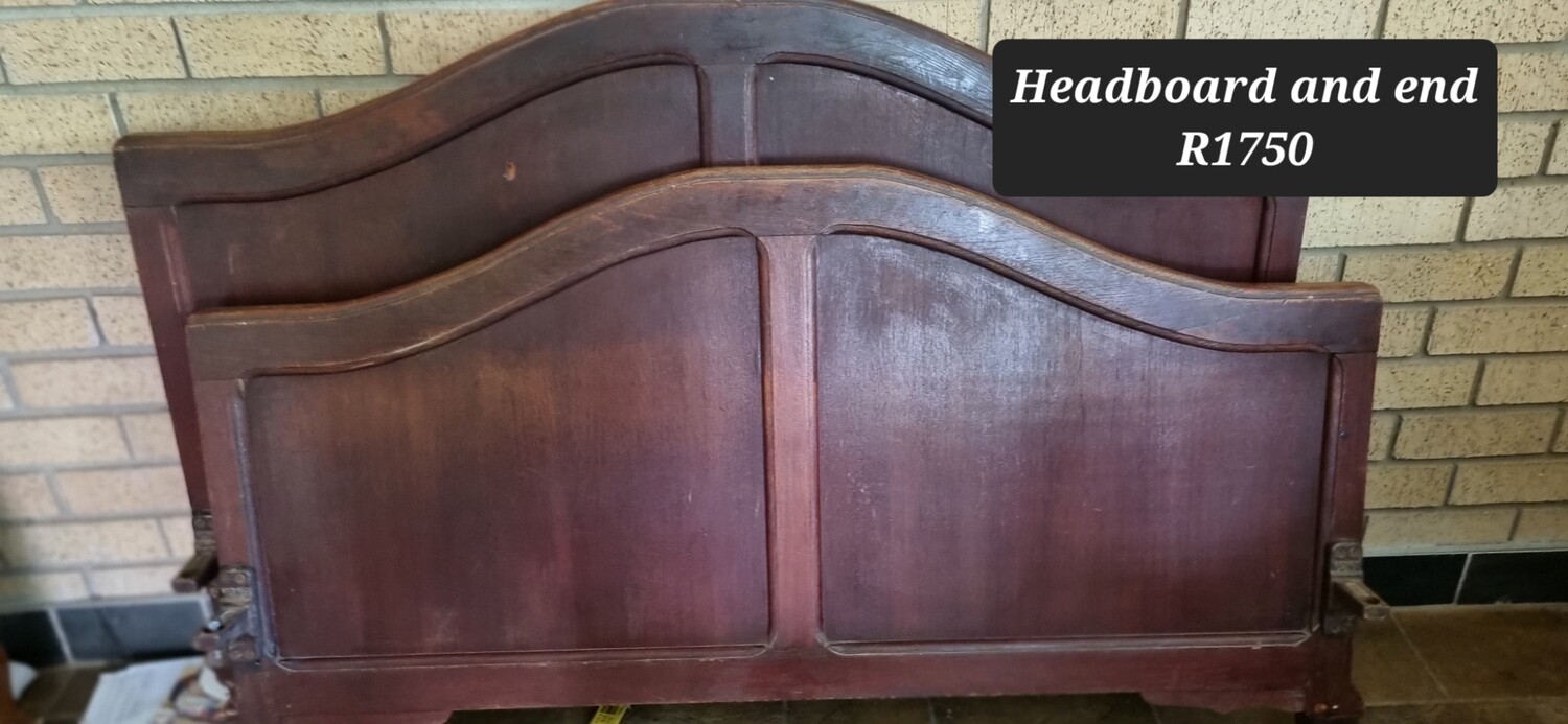 Solid wood headboard and end.