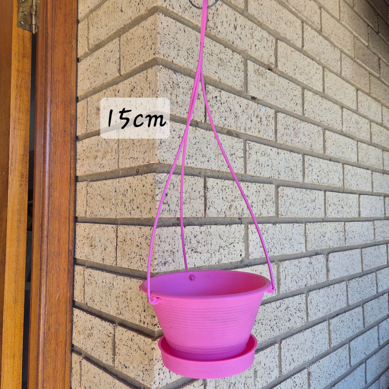 Pink hanging basket 15cm
