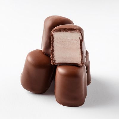 Chocolate coated marshmellows