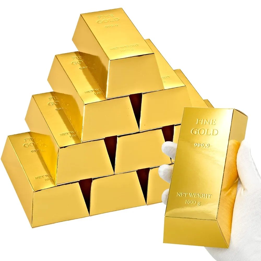 Gold bar full of chocolates
