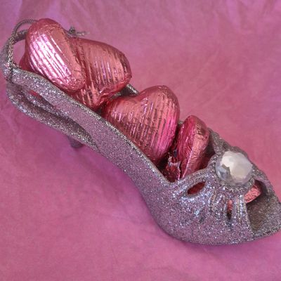 Cinderella shoe filled with chocolates 