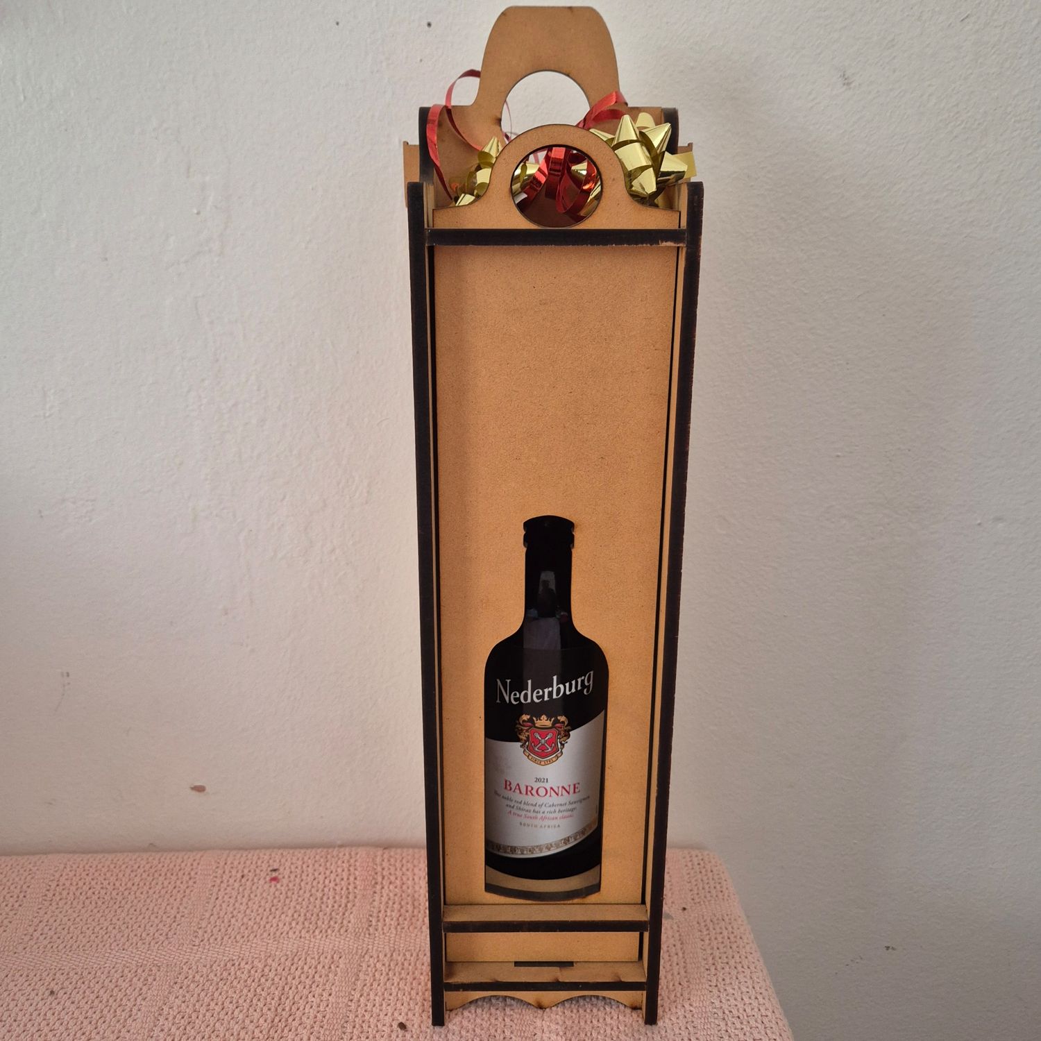 Wine in wooden box