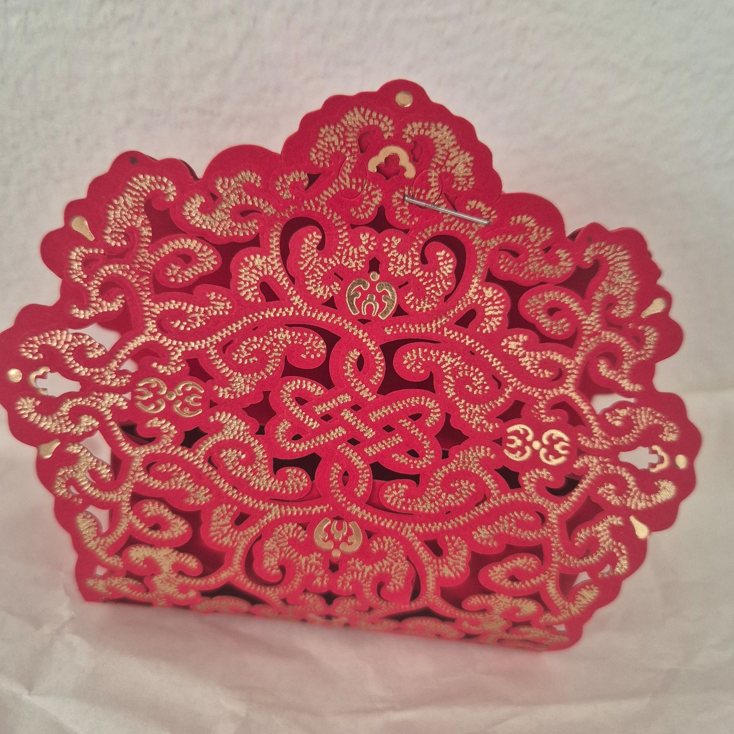 Red Chinese giftbox with chocolates