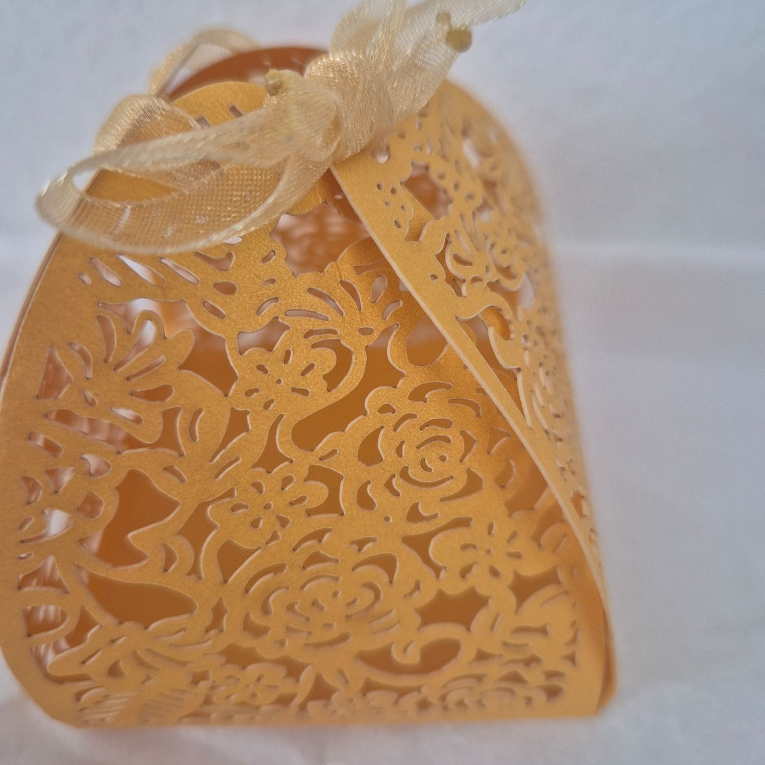 Yellow Chinese lace gift box