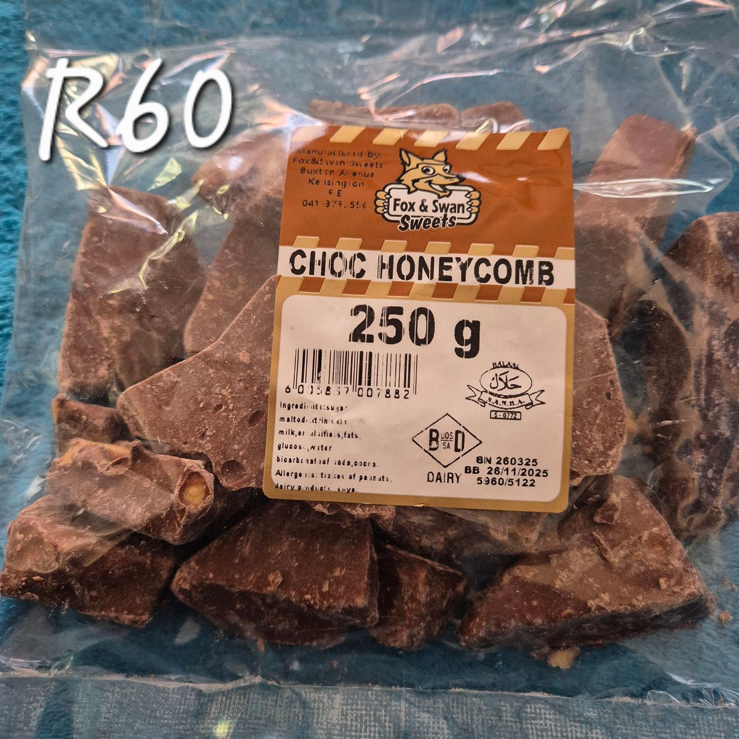 Chocolate honey comb 250g