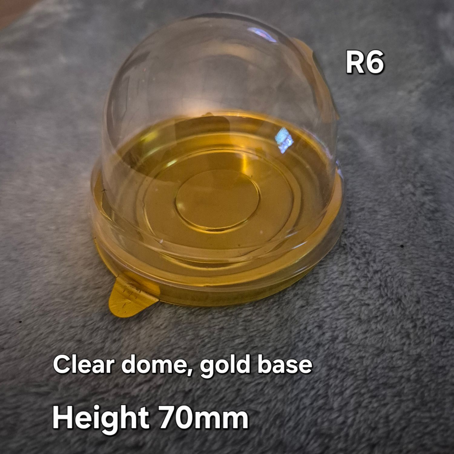 Clear dome gold base