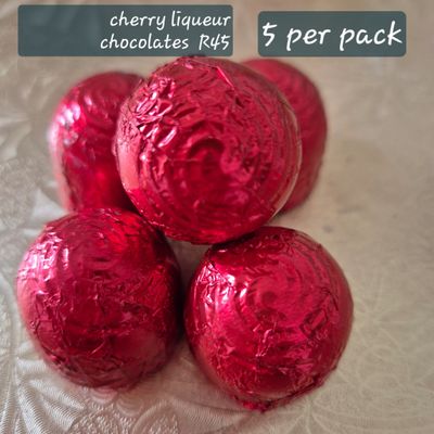 Cherry liqueur filled chocolates