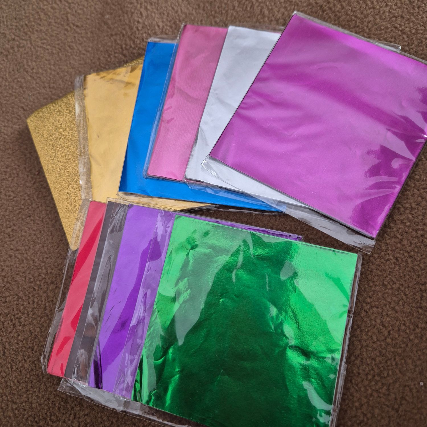 Coloured chocolate wrapping