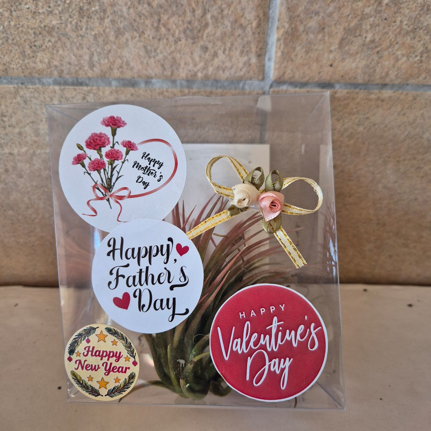 Gift box with and sticker you want.