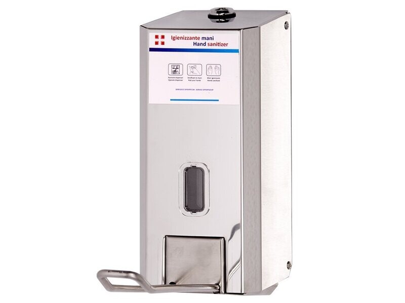 DISPENSER LEVA A GOMITO SAPONE LIQUIDO A RIEMPIMENTO DA 1LT