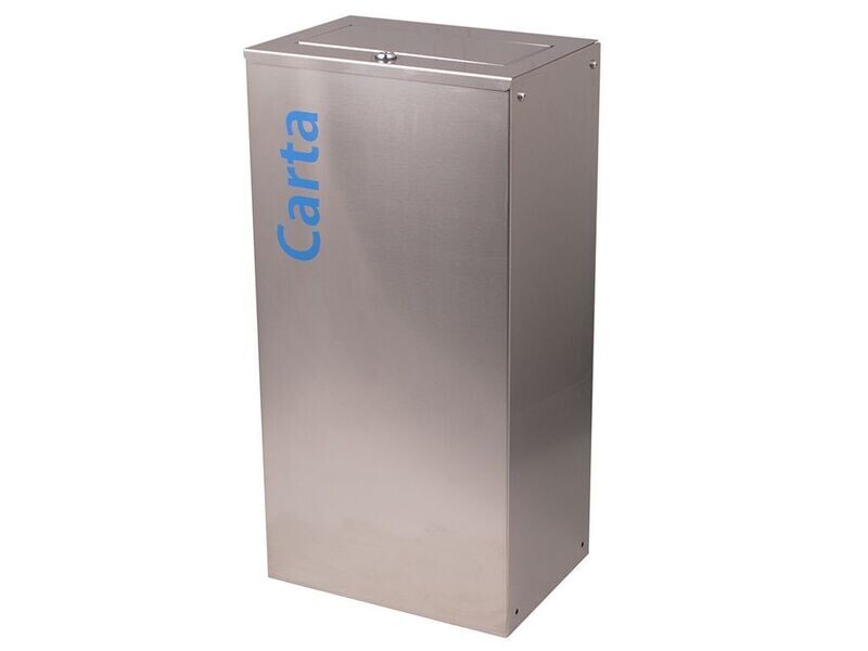 CESTINO CON BASCULANTE 60LT  TOTAL INOX MODULARE