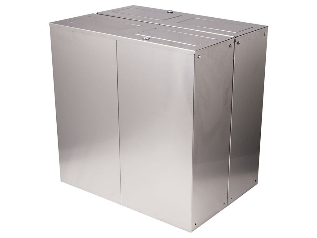 CESTINO CON BASCULANTE 60LTx4 TOTAL INOX MODULARE