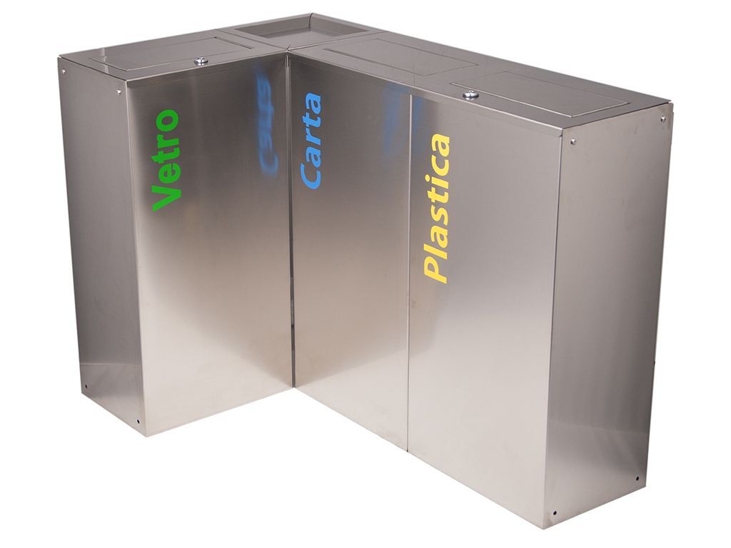 SUPPORTO ANGOLARE IN ACCIAIO INOX PER CESTINI MODULARI