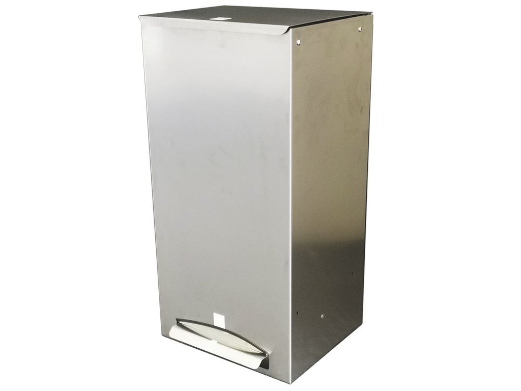 CONTENITORE  TOTAL INOX CON APERTURA A PEDALE A CHIUSURA RALLENTATA