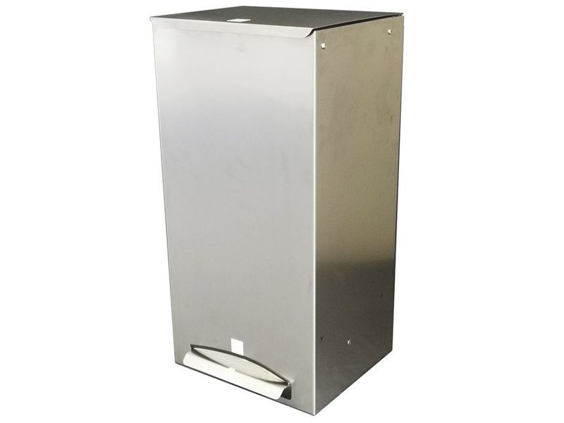CONTENITORE  TOTAL INOX CON APERTURA A PEDALE A CHIUSURA RALLENTATA