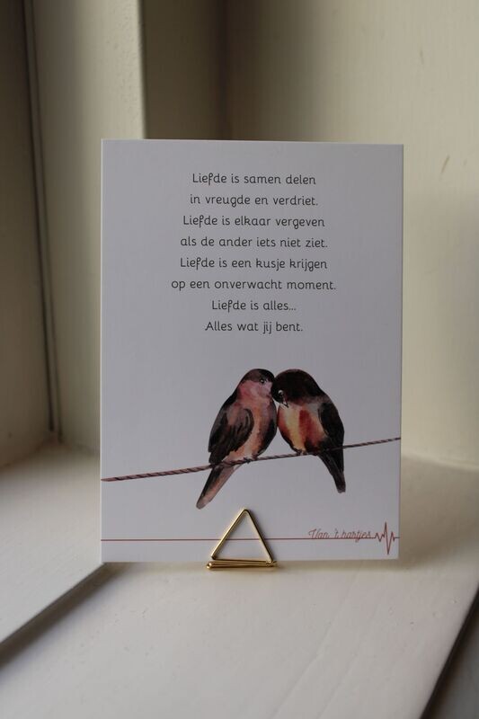 Wenskaart liefde: Liefde is