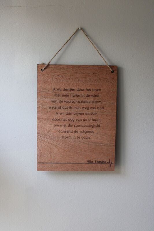 Houten bord 'Dansen'