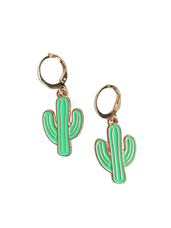 Oorbellen Cactus groen