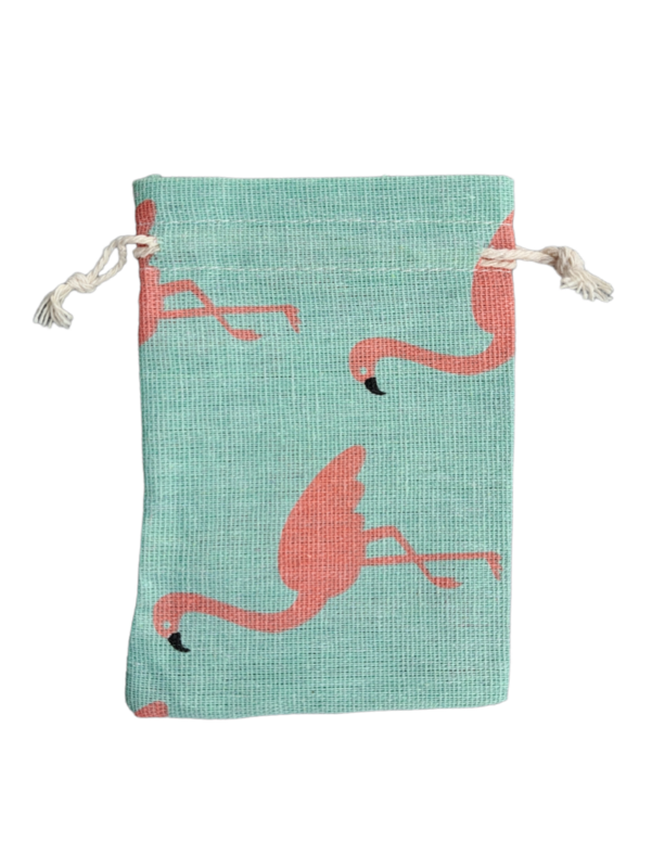 Katoenen zakje Flamingo