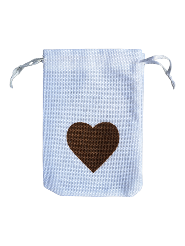 Jute zakje Hart