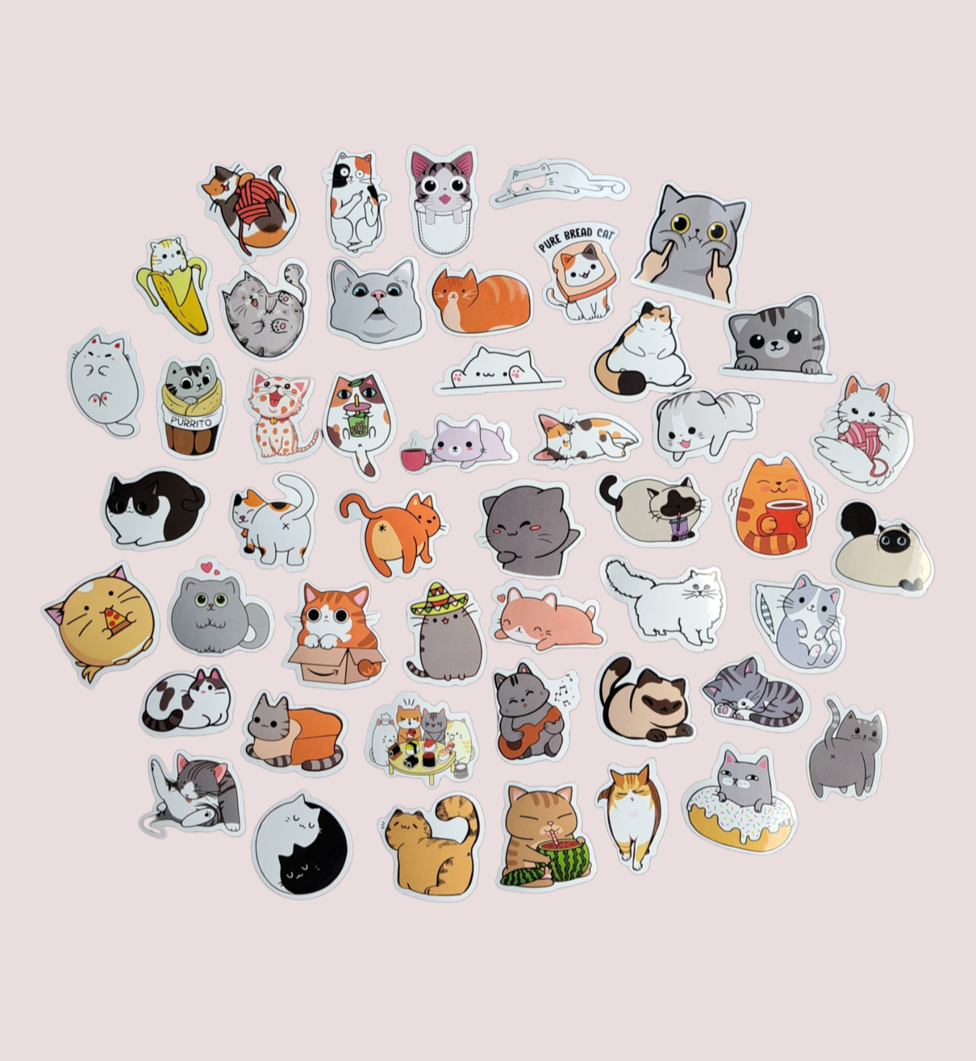 5x Stickers Cats