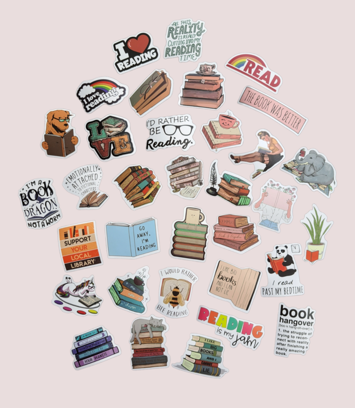 5x Stickers Booklover