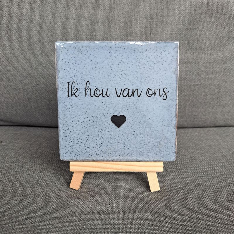 Tegeltje licht blauw