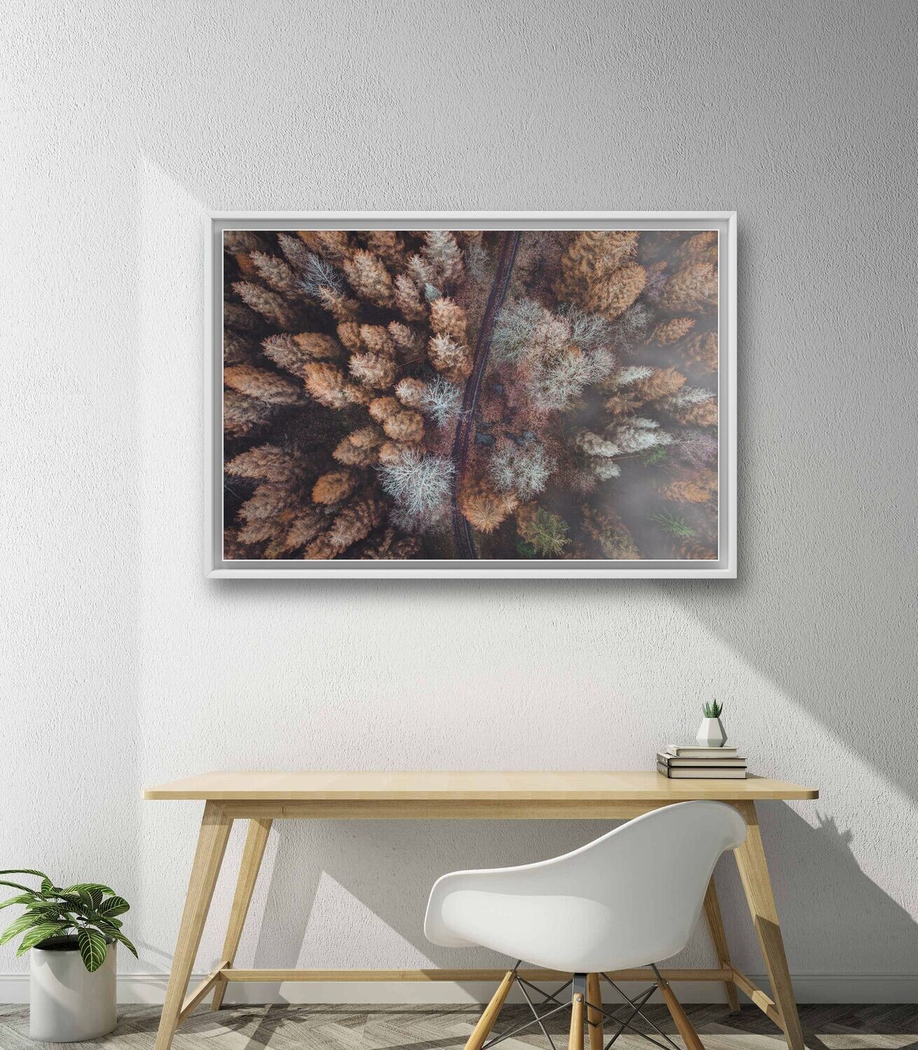 Mural Autumn Mood - aluminum dibond in a white shadow gap frame