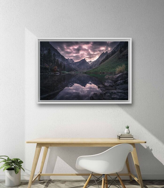 Wandbild Endless Night - Alu-Dibond im weißen Schattenfugenrahmen