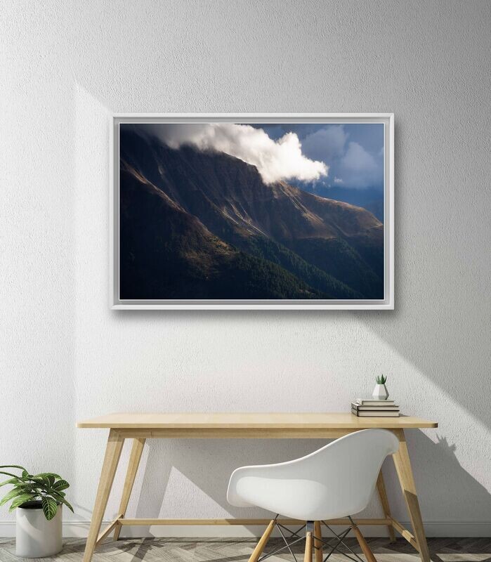 Wandbild The Cloud - Alu-Dibond im weißen Schattenfugenrahmen