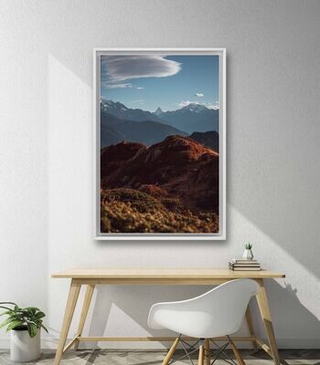 Wandbild Beautiful Switzerland - Alu-Dibond im weißen Schattenfugenrahmen