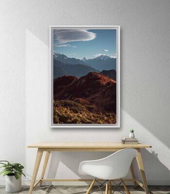 Wandbild Beautiful Switzerland Wandbild Beautiful Switzerland - Alu-Dibond im weißen Schattenfugenrahmen
