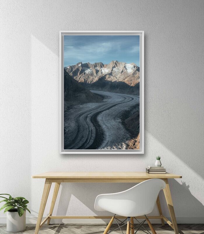 Wandbild Moraine - Alu-Dibond im weißen Schattenfugenrahmen