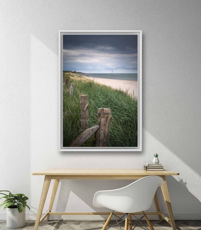 Wandbild Sea View - Alu-Dibond im weißen Schattenfugenrahmen