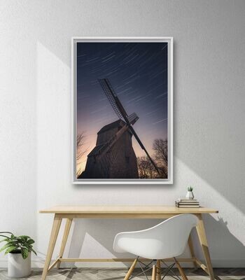 Wandbild Windmill - Alu-Dibond im weißen Schattenfugenrahmen