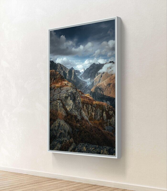 Wandbild Secrets Of Nature - Alu-Dibond im weißen Schattenfugenrahmen - 3D-Ansicht