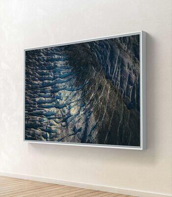 Wandbild Eternal Ice - Alu-Dibond im weißen Schattenfugenrahmen - 3D-Ansicht