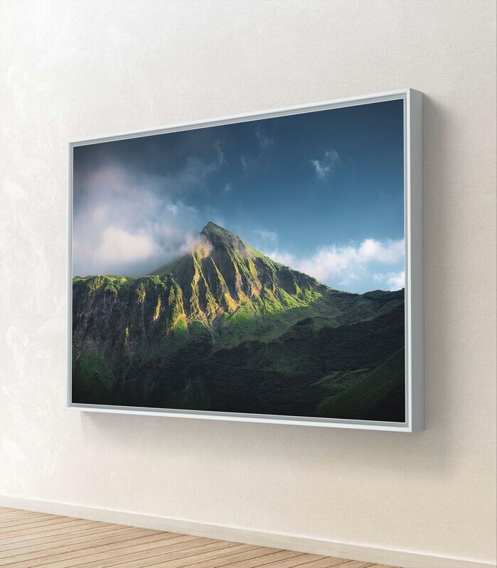 Wandbild Antares - Alu-Dibond im weißen Schattenfugenrahmen - 3D-Ansicht