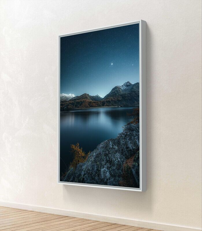 Wandbild Infinity - Alu-Dibond im weißen Schattenfugenrahmen - 3D-Ansicht