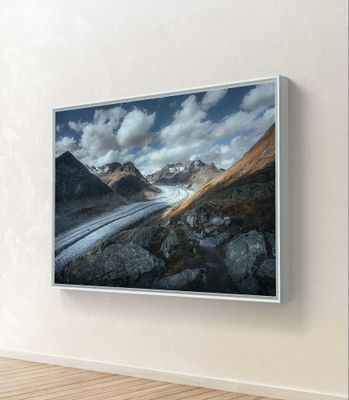 Wandbild Magical Autumn - Alu-Dibond im weißen Schattenfugenrahmen - 3D-Ansicht