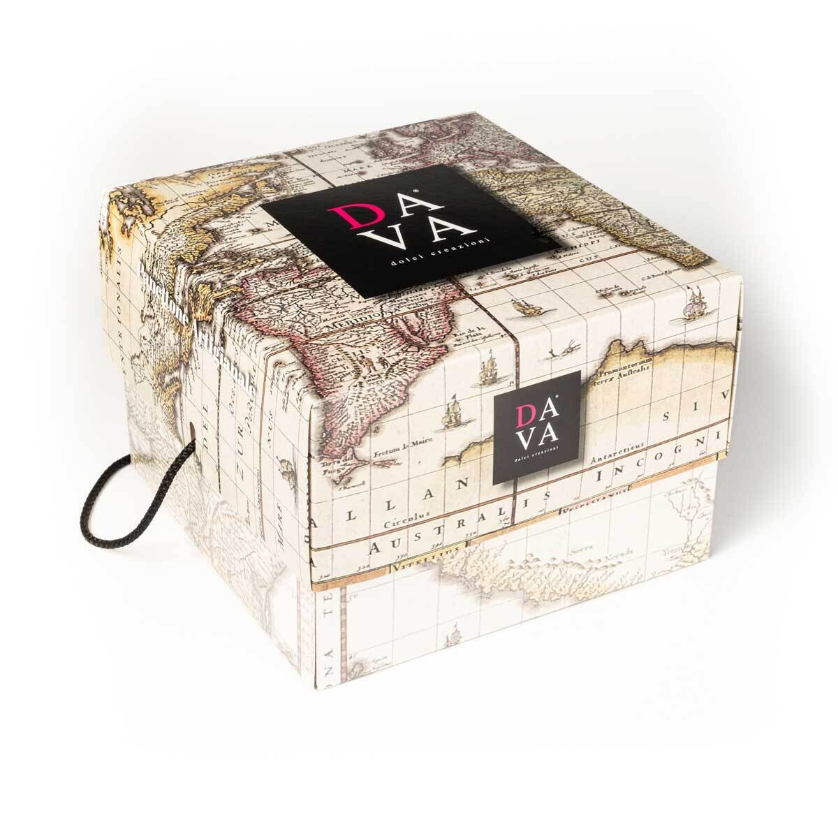 Panettone artigianale senza lattosio con gocce di cioccolato fondente, Stile confezione: Confezione standard