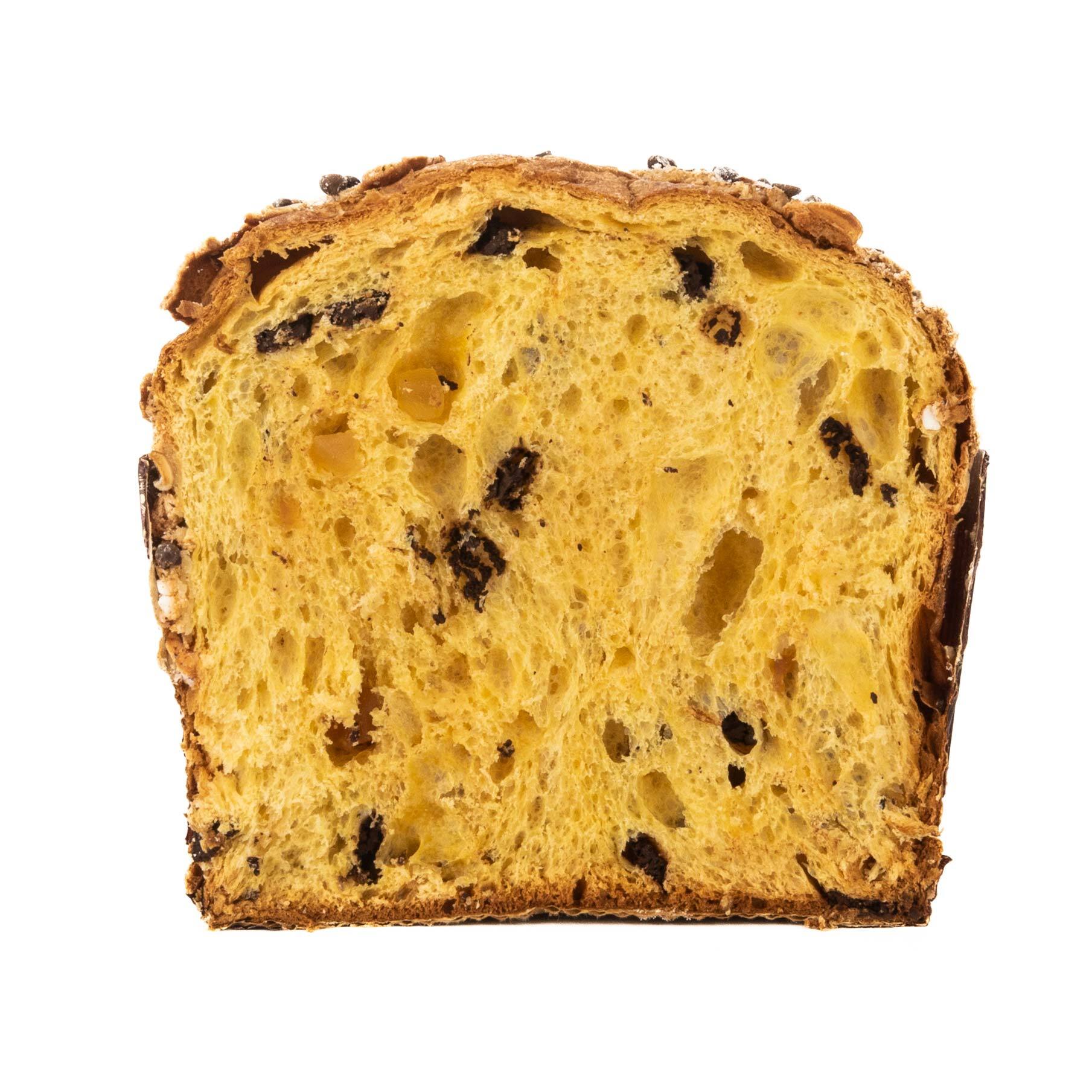 Panettone artigianale senza lattosio con gocce di cioccolato fondente
