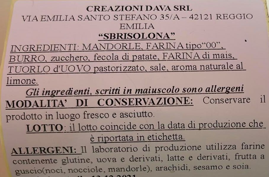 Sbrisolona alle mandorle