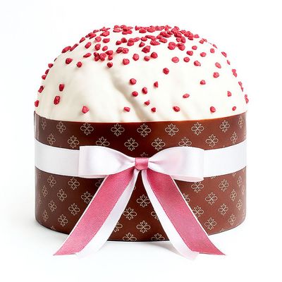 Panettone artigianale al cioccolato bianco e fragoline di bosco