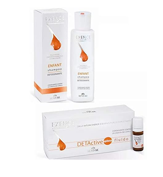 REVIVRE Detactive Fluido Plus 12 fiale x 6ml + Shampoo Enfant 200ml trattamento purificante e detossinante per capelli