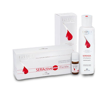 REVIVRE  Seractive Fluido Plus  12 fiale da 6 ml + Serenoa Shampoo  200ml trattamento capelli anticaduta