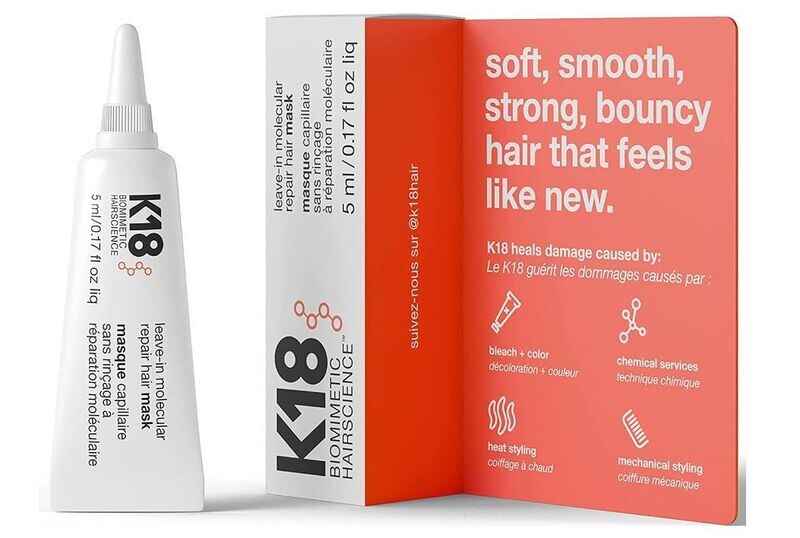 K18 LEAVE-IN MOLECULAR HAIR MASK, Maschera Per Capelli Peptidica Bioattiva Idratante  [5ml]